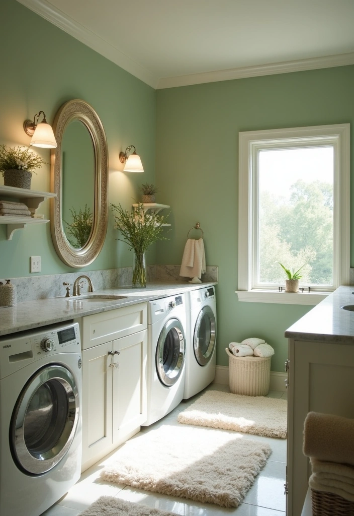 24+ Laundry Room Ideas to Elevate Your Home Decor - 8. Luxurious Spa Vibes