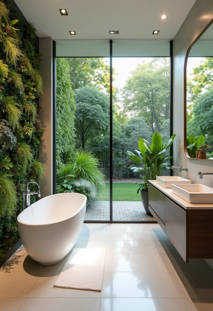 24+ Organic Modern Bathroom Ideas - 3. Biophilic Design