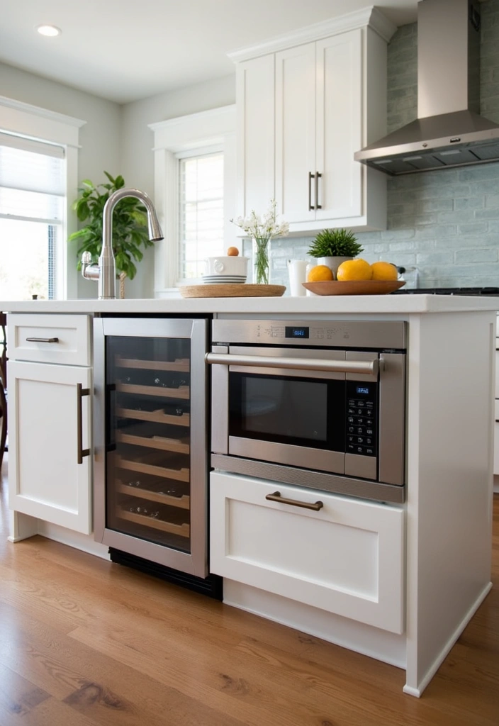 24+ Perfect Kitchen Island Inspiring Ideas - 13. Integrated Appliances