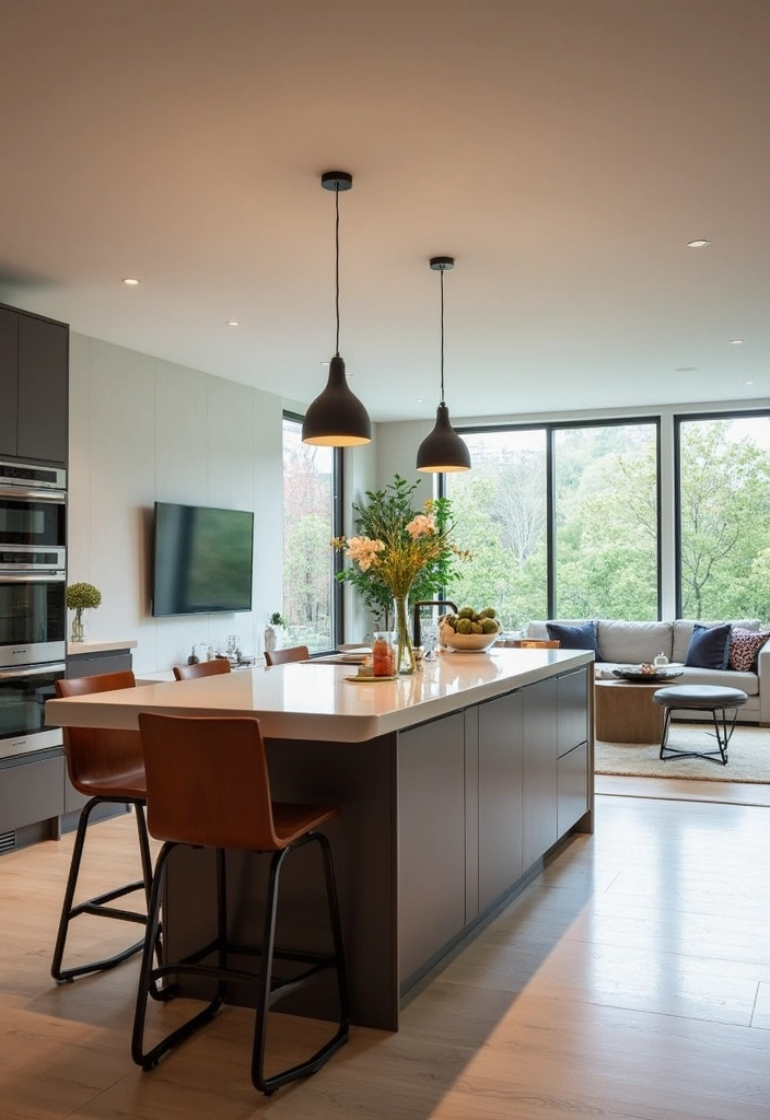 24+ Perfect Kitchen Island Inspiring Ideas - 17. Open Concept Design