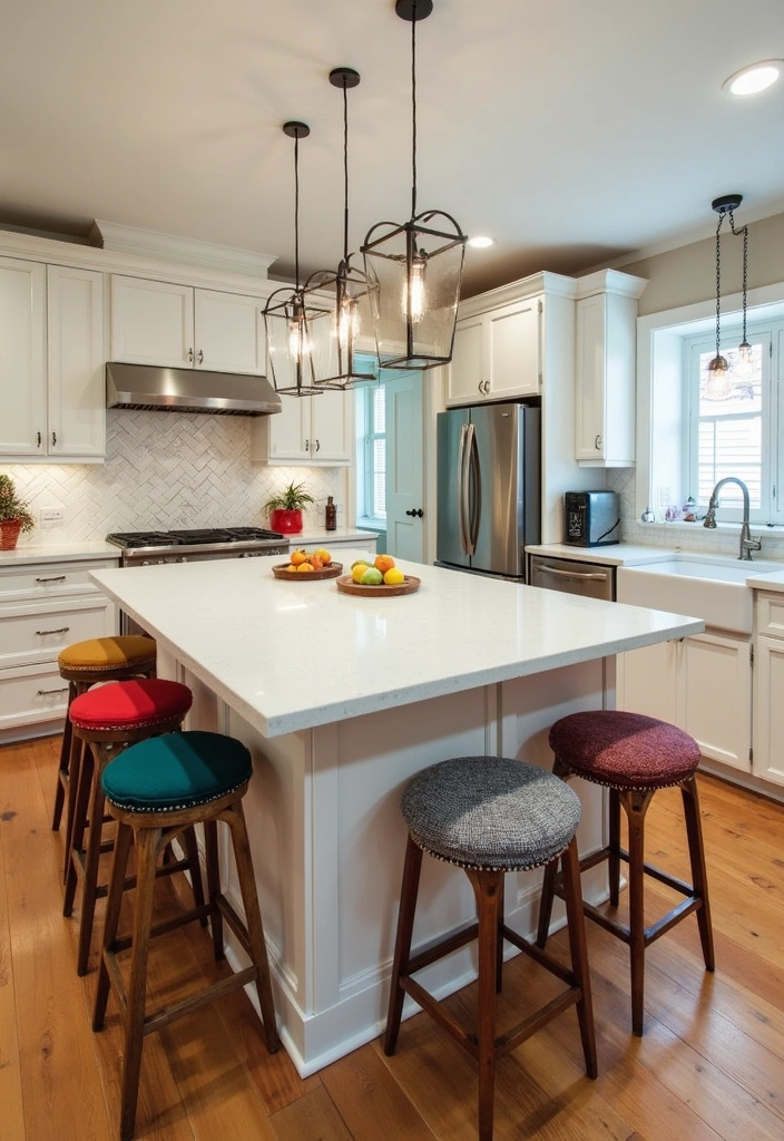 24+ Perfect Kitchen Island Inspiring Ideas - 19. Stylish Bar Seating