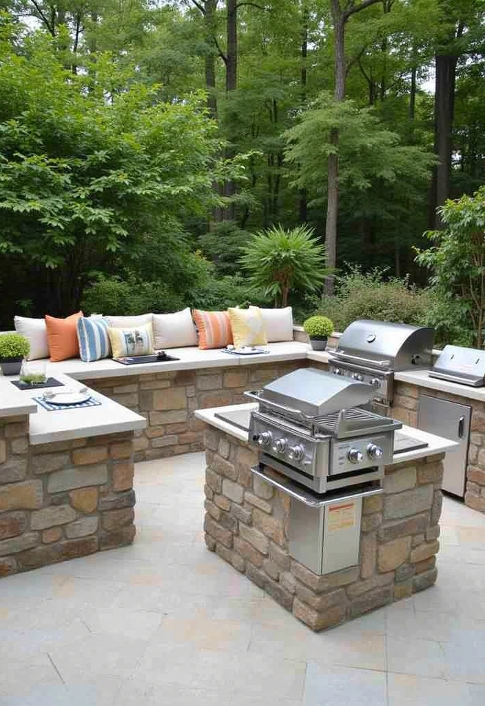 24+ Perfect Kitchen Island Inspiring Ideas - 24. Outdoor Kitchen Islands