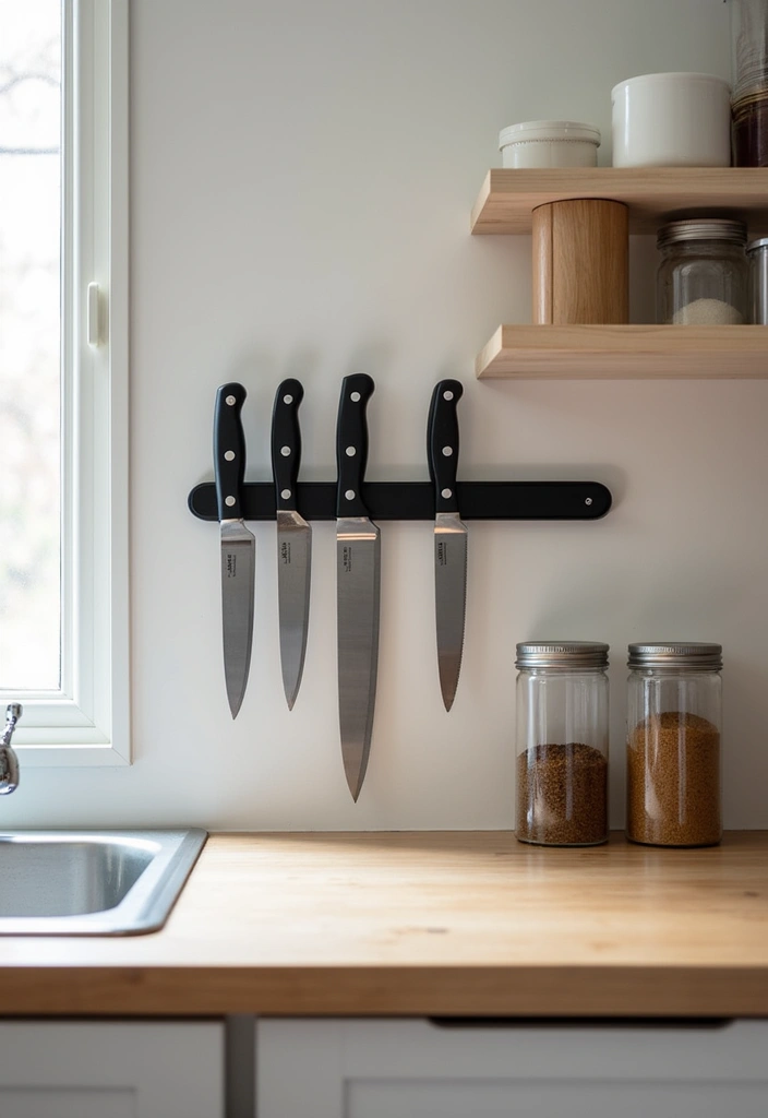 24+ Small Kitchen Ideas to Maximize Style and Functionality - 10. Magnetic Storage Solutions