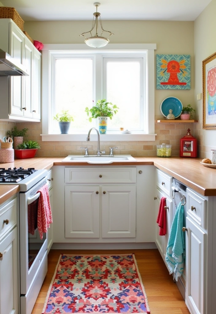 24+ Small Kitchen Ideas to Maximize Style and Functionality - 12. Colorful Accents