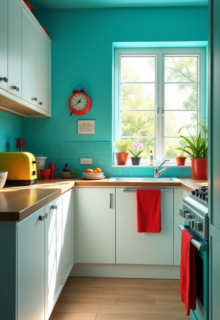 24+ Small Kitchen Ideas to Maximize Style and Functionality - 2. Bright Color Schemes to Energize the Space