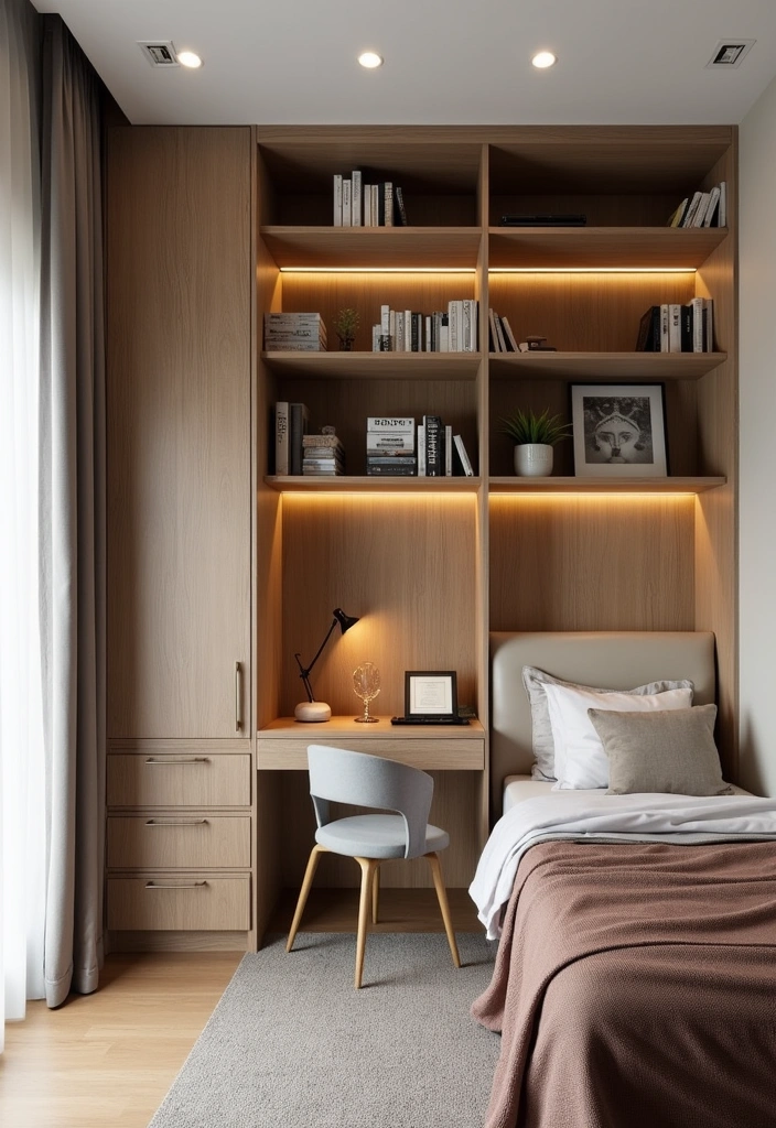 24+ Stunning Small Bedroom Ideas to Maximize Space and Style - 18. Use a Room Divider