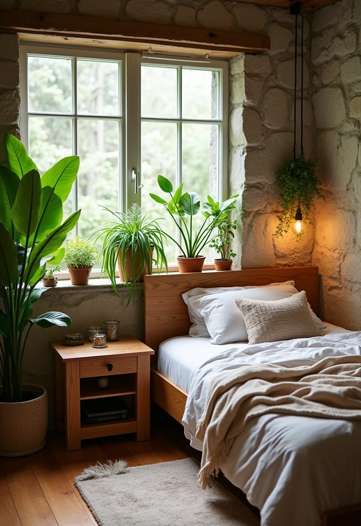 24+ Stunning Small Bedroom Ideas to Maximize Space and Style - 9. Incorporate Natural Elements