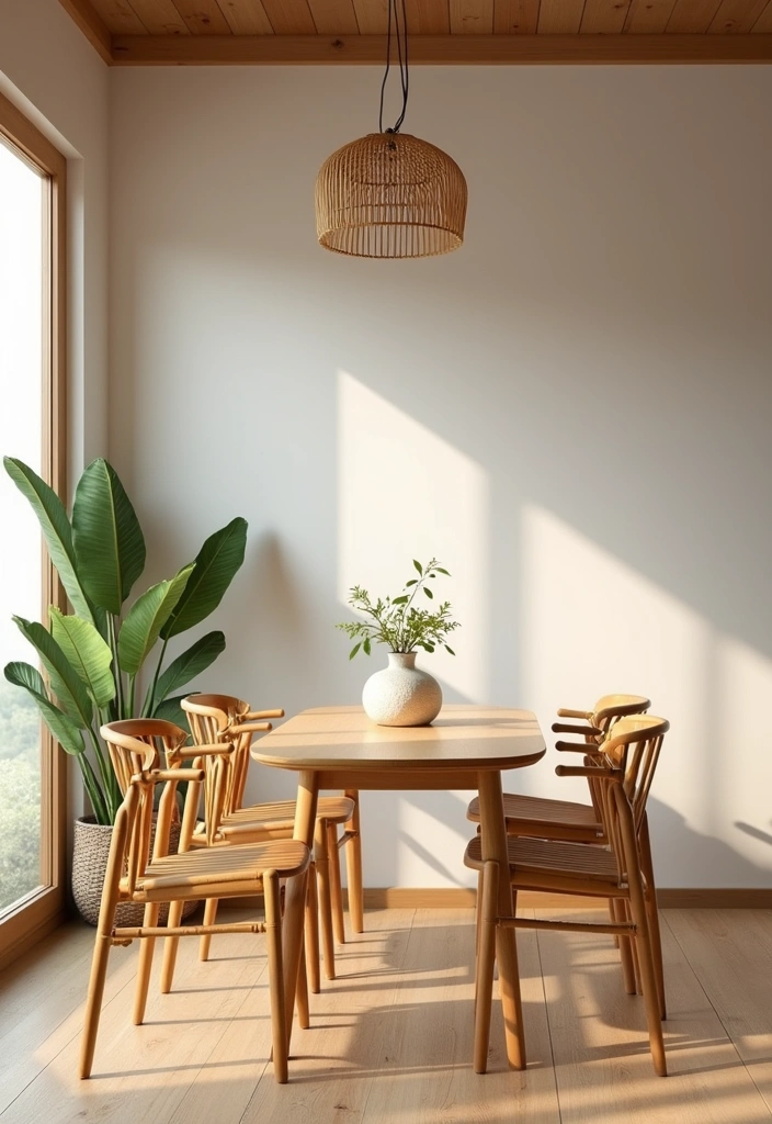 24+ Stylish Dining Room Ideas - 11. Zen-Inspired Tranquility