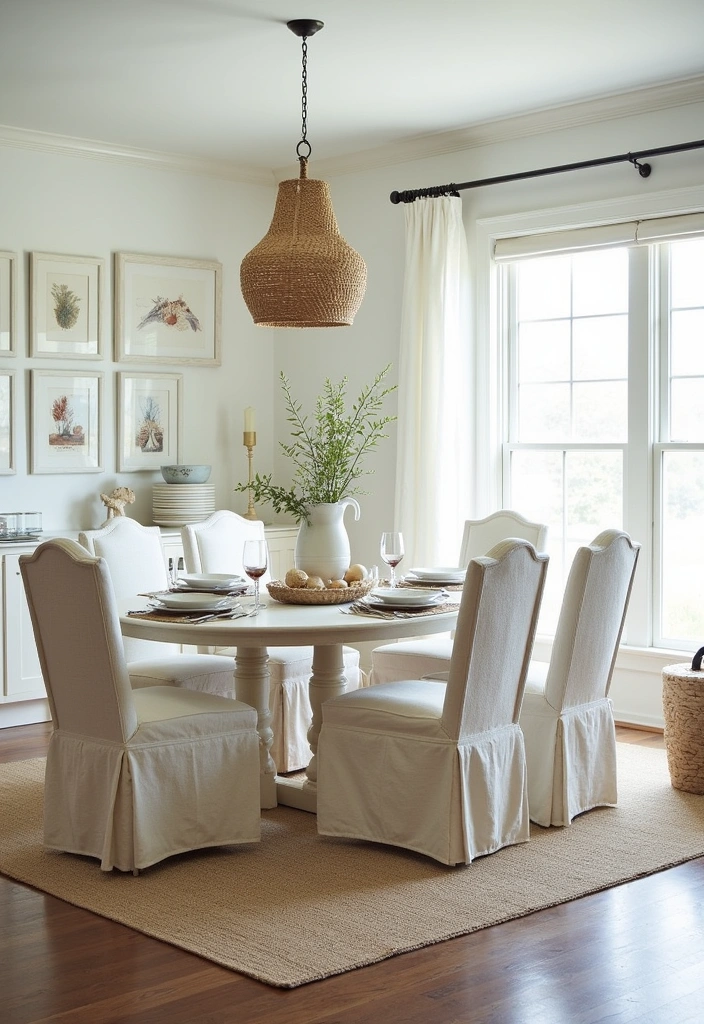 24+ Stylish Dining Room Ideas - 9. Coastal Breeze Aesthetic