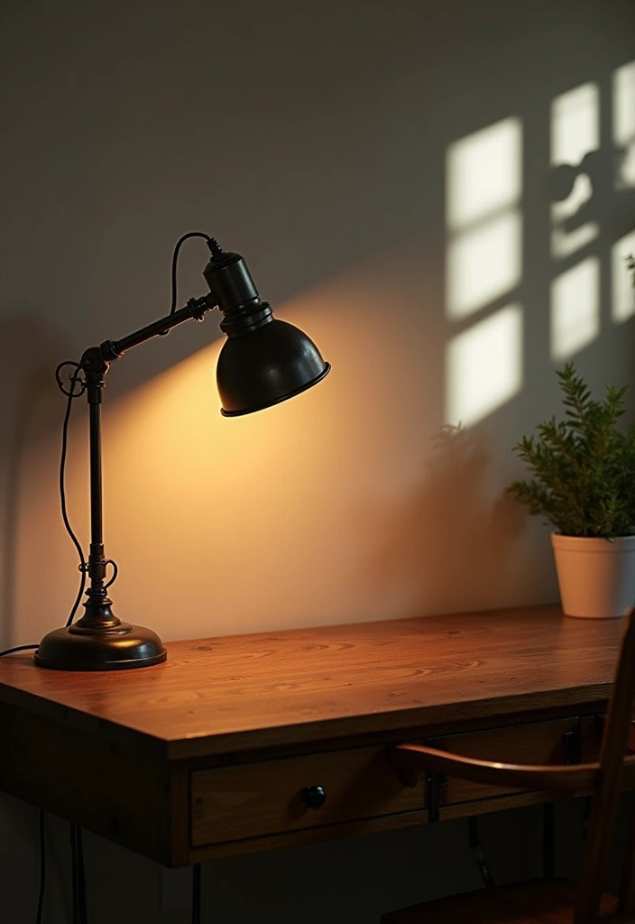 24+ Vintage Office Ideas to Boost Your Productivity and Style! - 6. Retro Lighting Fixtures