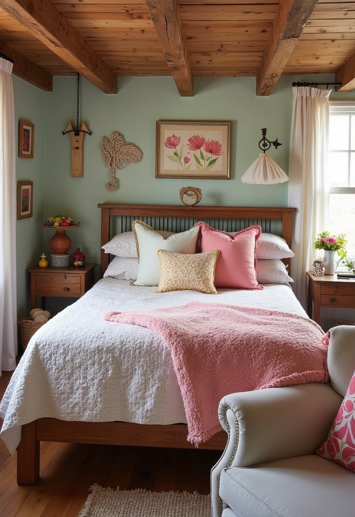 25+ Beautiful Rustic Bedroom Ideas - 12. Whimsical Accents