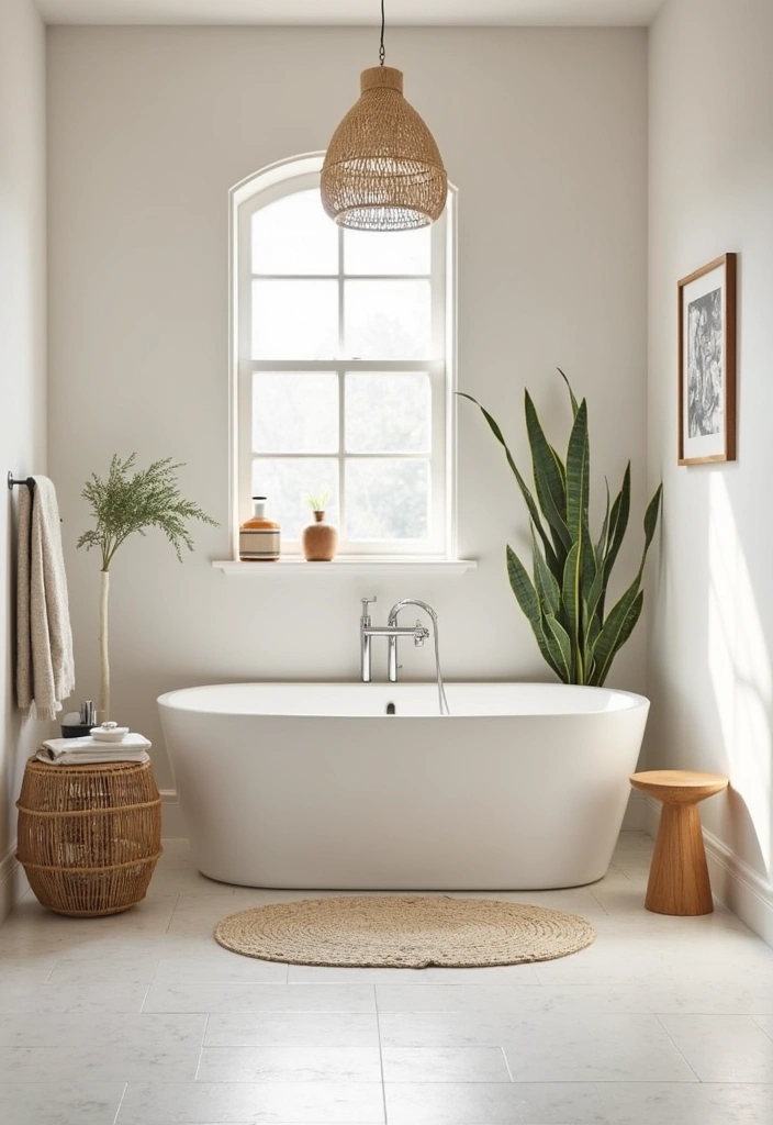 25+ Boho Bathroom Ideas to Transform Your Space - 21. Embracing Minimalism