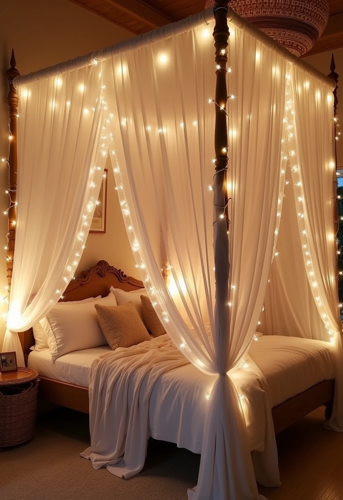 25+ Boho Bedroom Ideas: Embrace the Chic Style - 11. Bohemian Bed Canopy