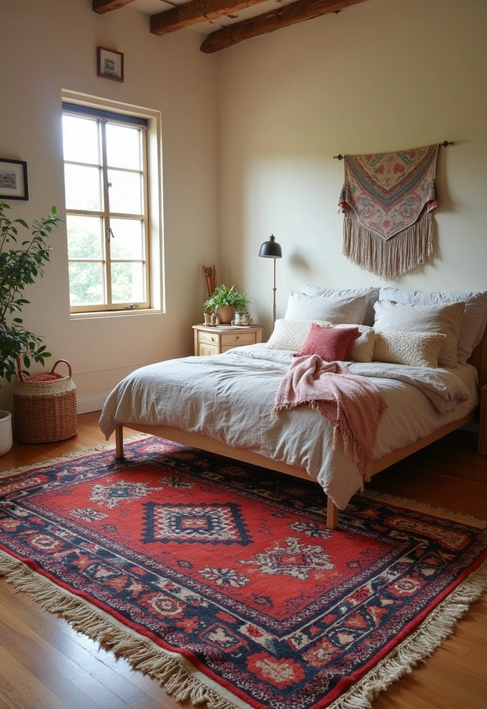 25+ Boho Bedroom Ideas: Embrace the Chic Style - 16. Bohemian Rugs