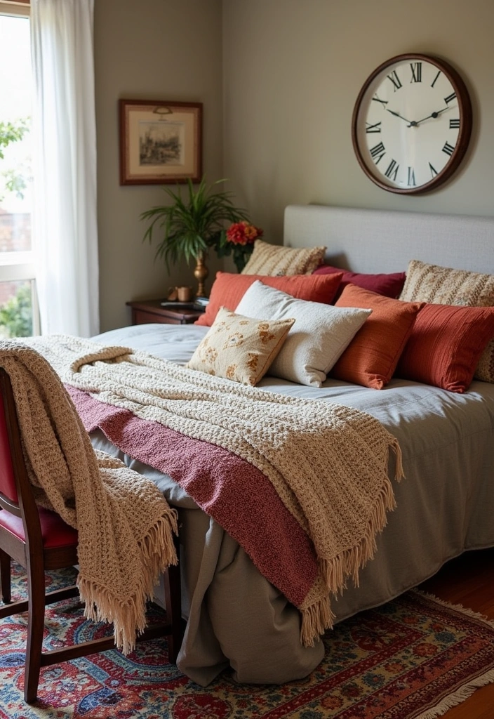 25+ Boho Bedroom Ideas: Embrace the Chic Style - 2. Layered Textiles