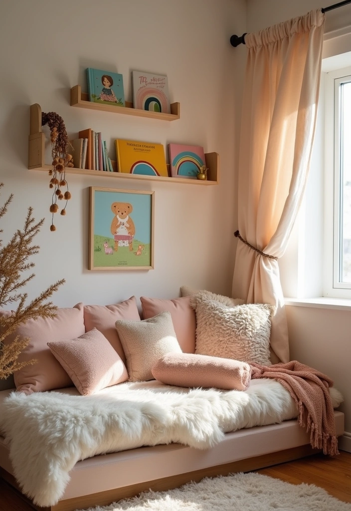 25+ Boho Nursery Ideas: Create a Dreamy Baby Room - 13. Cozy Reading Nook