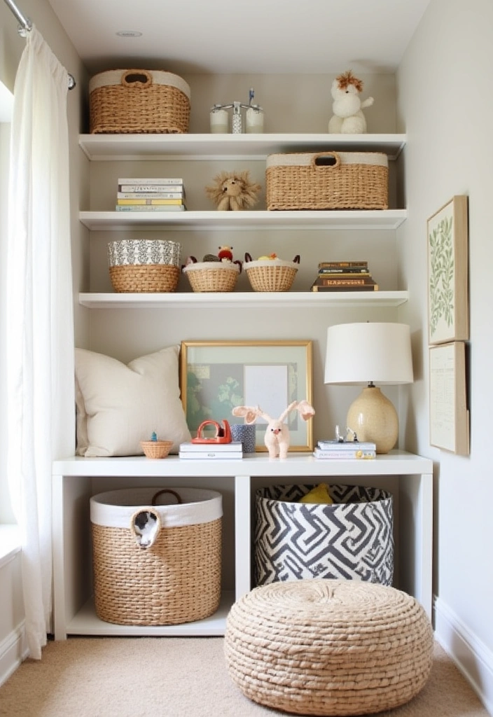 25+ Boho Nursery Ideas: Create a Dreamy Baby Room - 20. Creative Storage Solutions