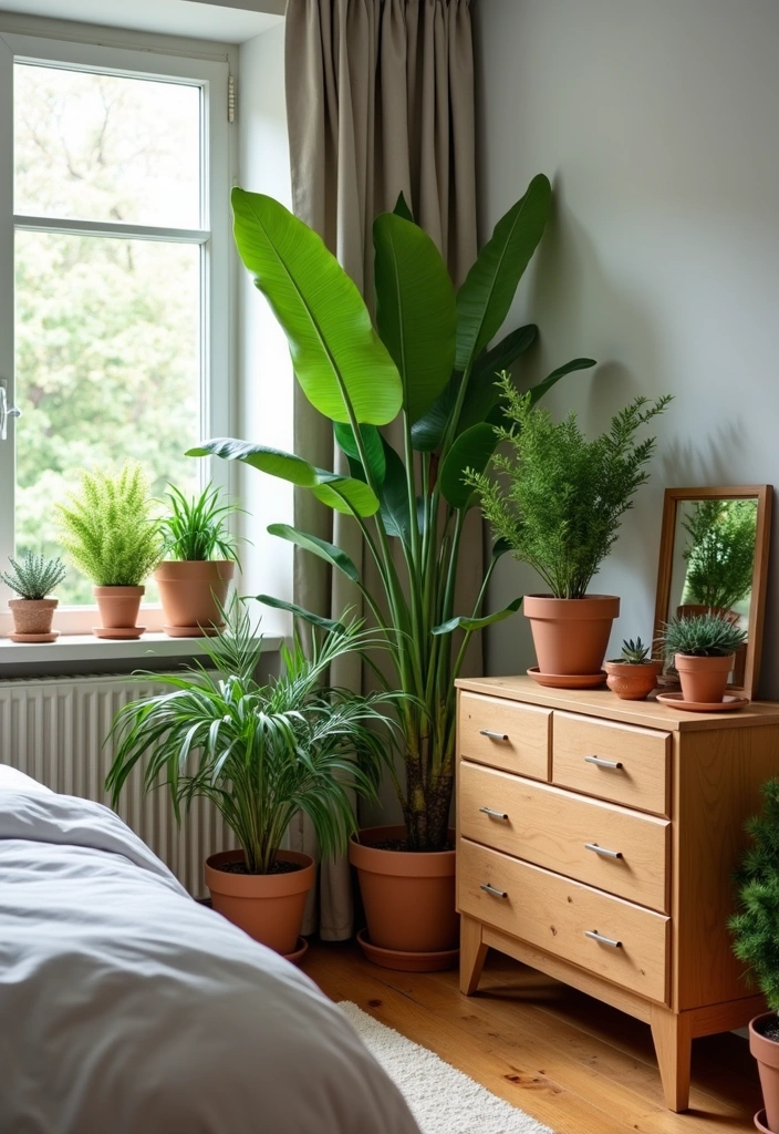 25+ Farmhouse Bedroom Ideas to Transform Your Space - 5. Natural Elements and Greenery