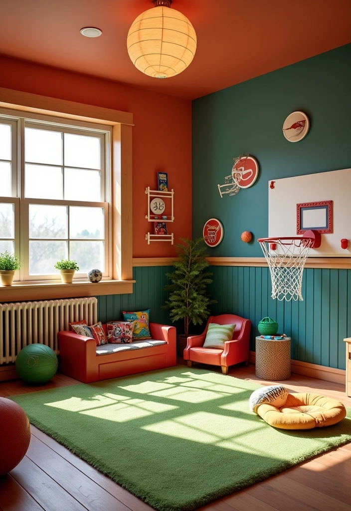 25+ Fun and Themed Kids' Playroom Ideas - 12. Sports Fanatic’s Paradise