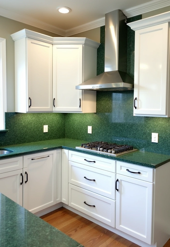 25+ Green Kitchen Ideas [Sage, Olive & More] - 10. Green Countertops