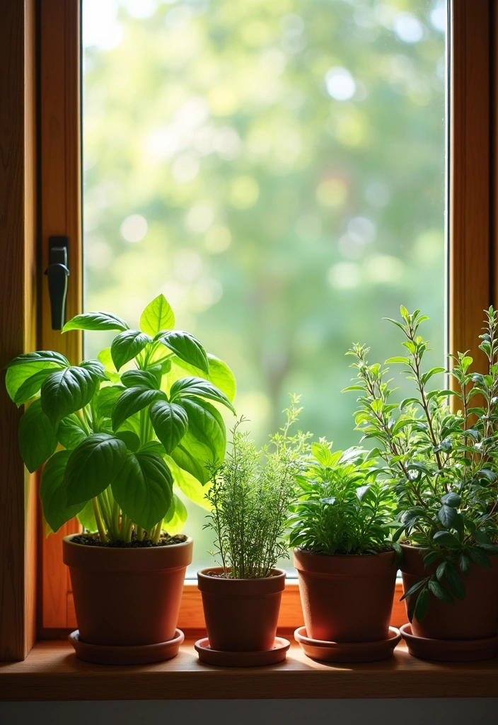 25+ Green Kitchen Ideas [Sage, Olive & More] - 5. Herb Gardens