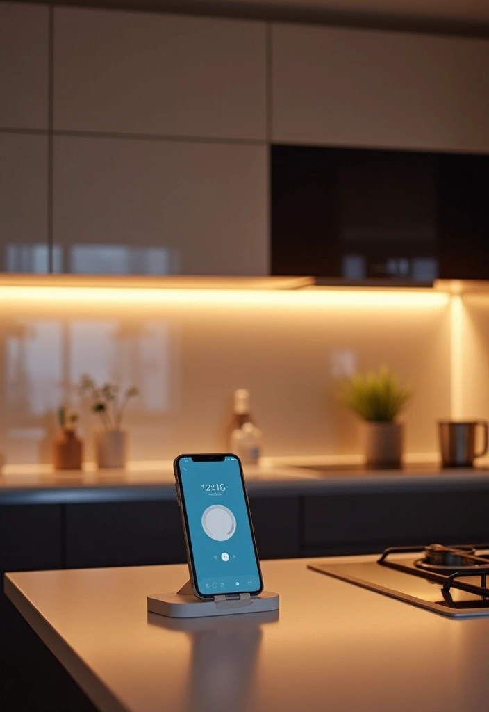 25+ Kitchen Lighting Ideas to Brighten Your Space - 7. Smart Lighting for Convenience