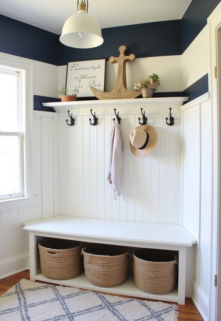 25+ Mudroom Ideas That Are Stylish and Functional - 11. Nautical Escape