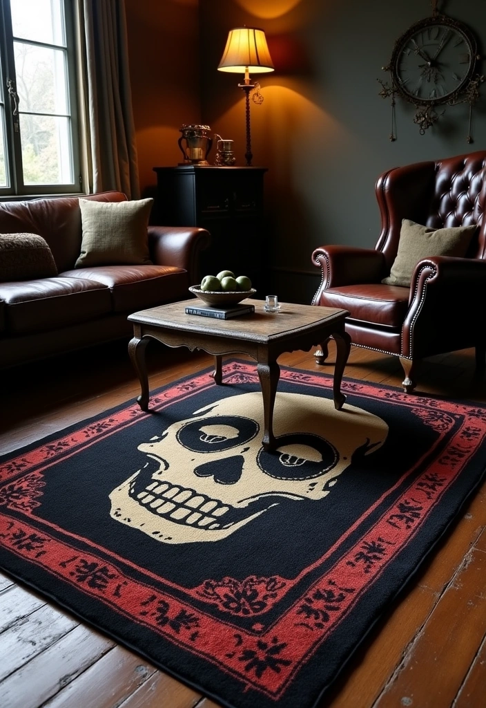 25+ Whimsy Goth Bedroom Ideas - 14. Darkly Whimsical Rugs