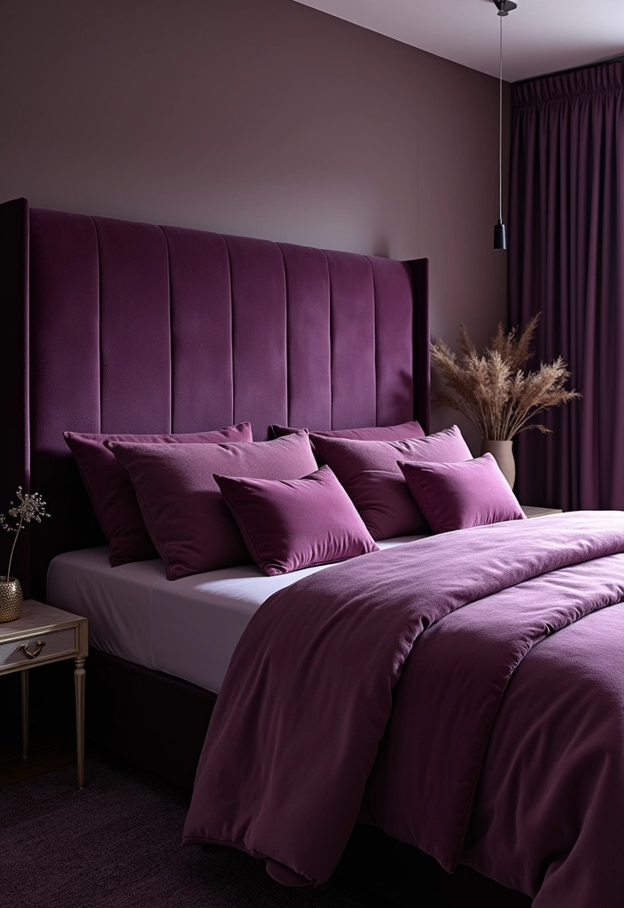 25+ Whimsy Goth Bedroom Ideas - 16. Velvet Touches