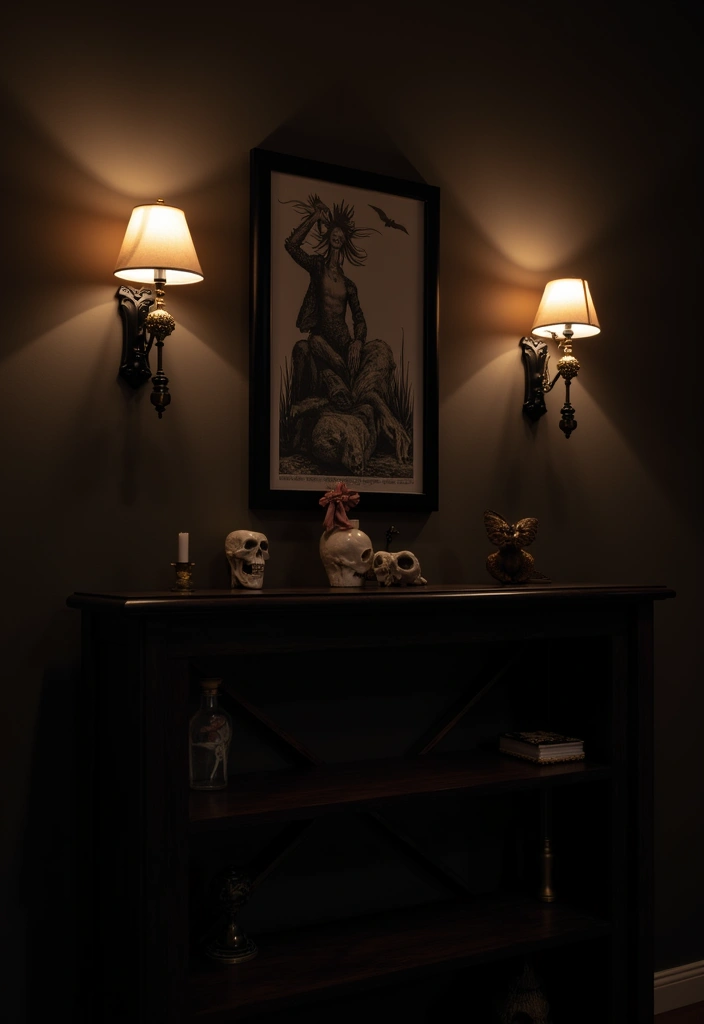 25+ Whimsy Goth Bedroom Ideas - 17. Whimsical Wall Sconces