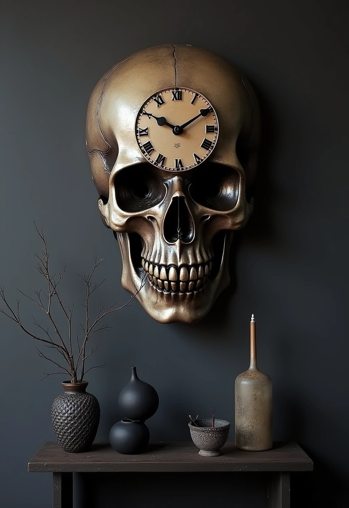 25+ Whimsy Goth Bedroom Ideas - 20. Statement Clock