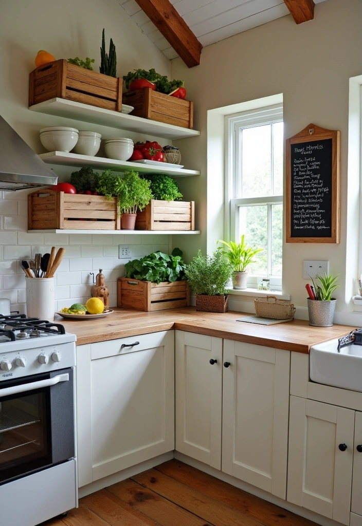 26+ Cottage Kitchen Ideas to Inspire Rustic Charm - 16. Farm-Fresh Accents