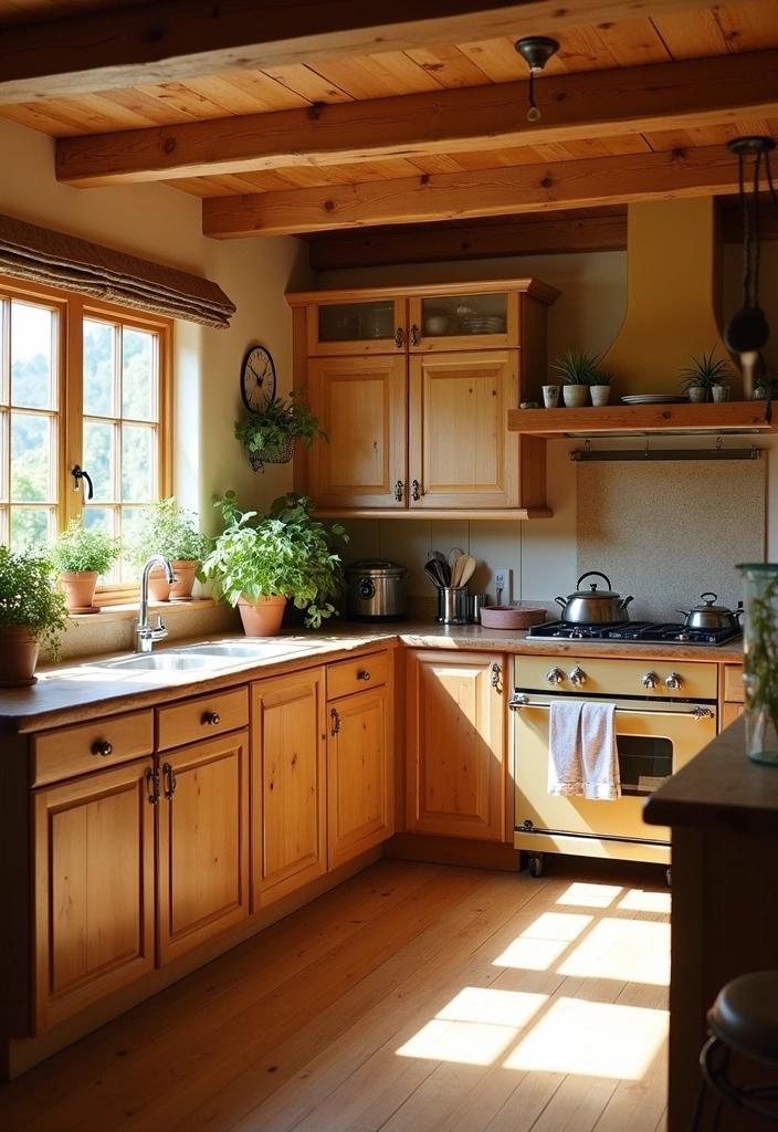 26+ Cottage Kitchen Ideas to Inspire Rustic Charm - 7. Natural Wood Finishes