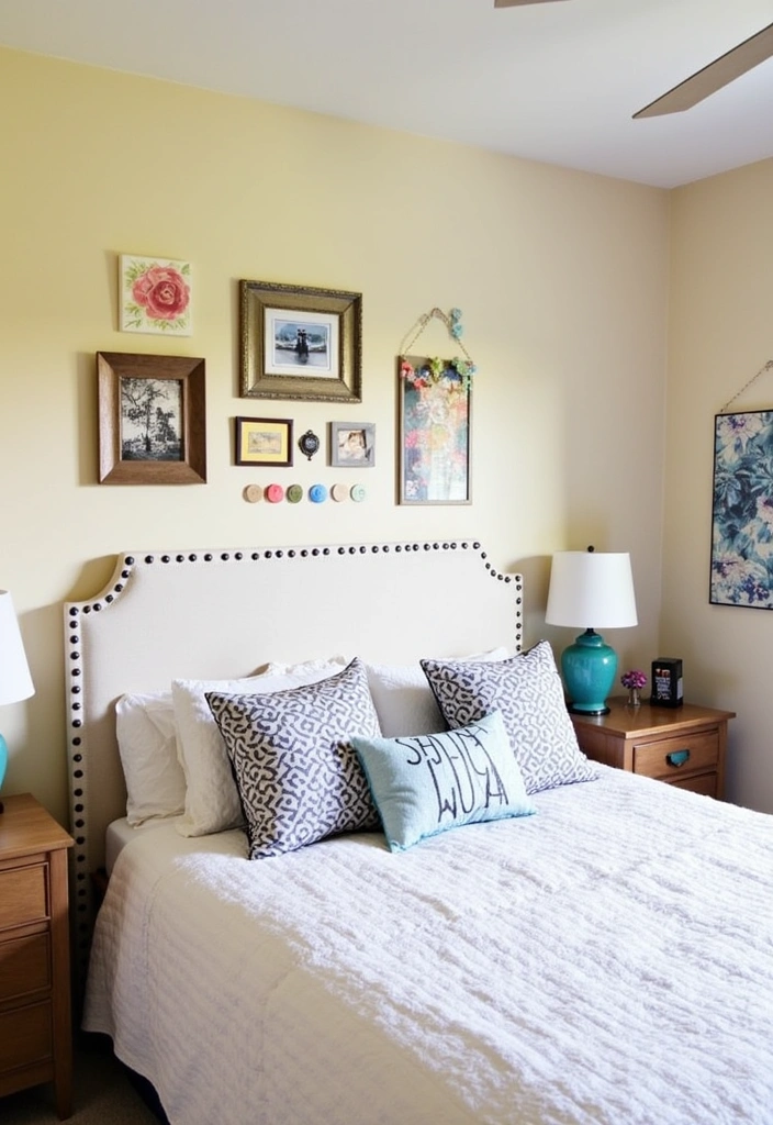 26+ Cozy Country-Themed Bedroom Ideas - 14. Personal Touches with DIY Decor