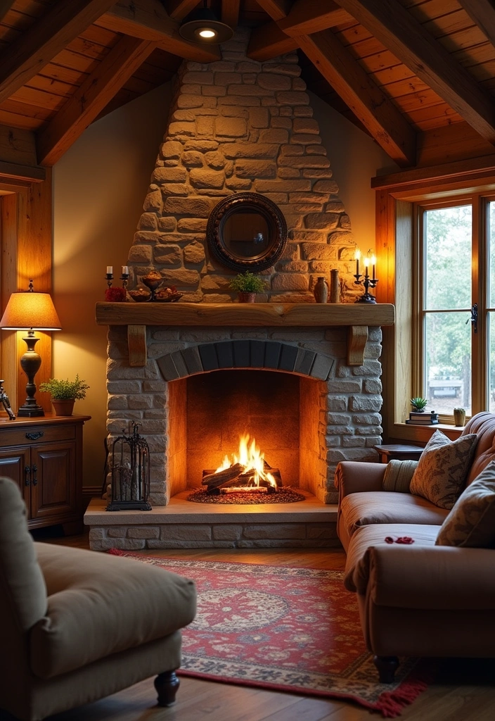 26+ Cozy Country-Themed Bedroom Ideas - 21. Cozy Fireplaces