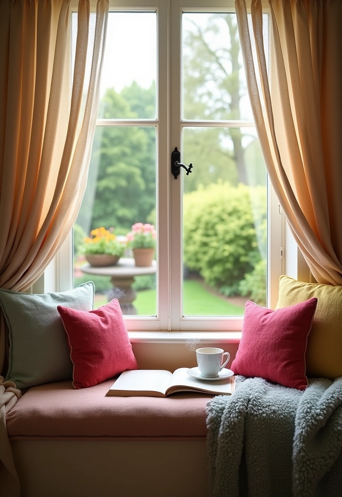 26+ Cozy Reading Nook Concept Ideas - 1. Window Seat Wonder