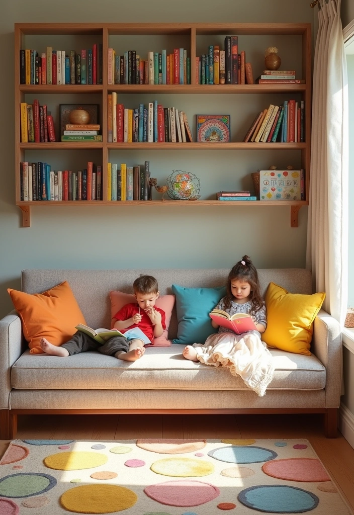 26+ Cozy Reading Nook Concept Ideas - 12. Family-Friendly Nook