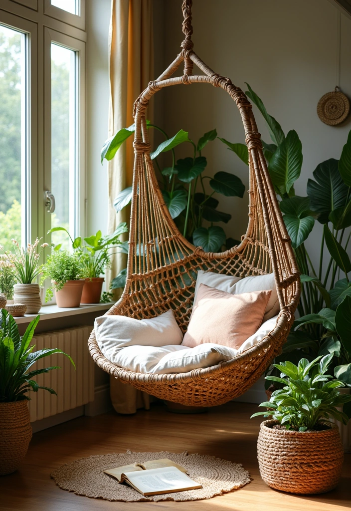 26+ Cozy Reading Nook Concept Ideas - 14. Nature-Inspired Nook