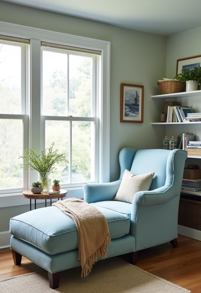 26+ Cozy Reading Nook Concept Ideas - 7. Coastal Calm