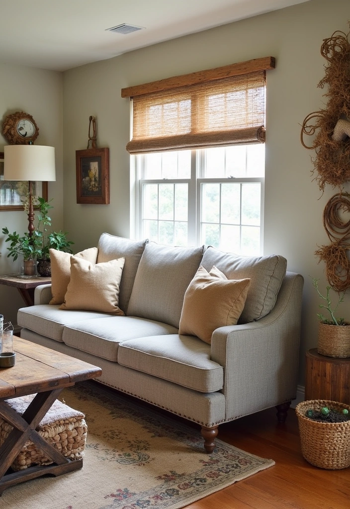 26+ French Cottage Living Room Ideas - 16. Rustic Accents
