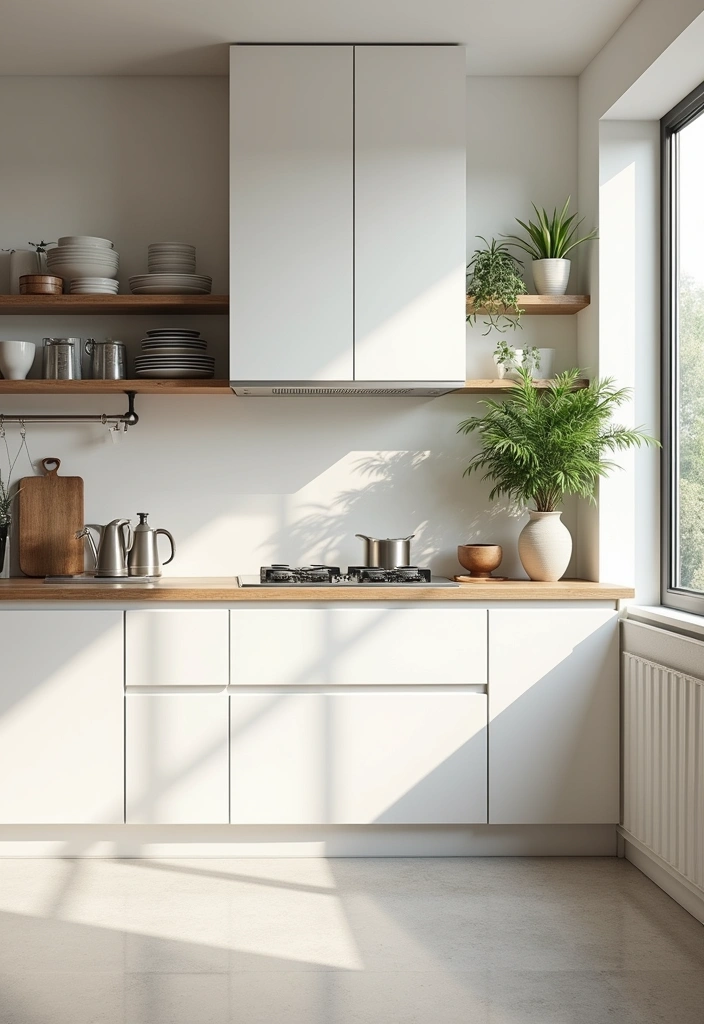 26+ Modern Minimalist Kitchen Ideas - 1. Sleek White Cabinets