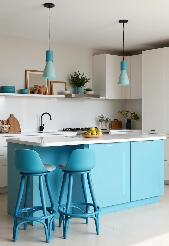 26+ Modern Minimalist Kitchen Ideas - 8. Bold Accent Colors