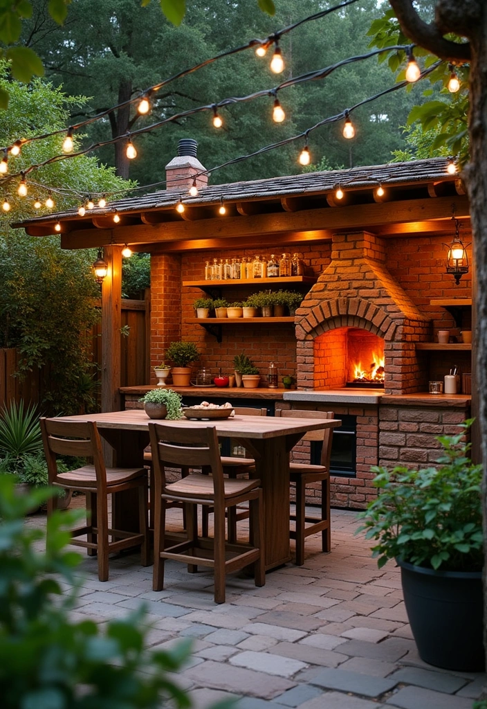 26+ Outdoor Kitchen Ideas to Elevate Your Home Decor - 1. Rustic Wood-Fired Oven Kitchen