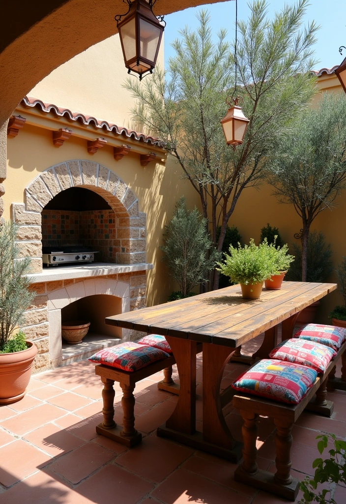 26+ Outdoor Kitchen Ideas to Elevate Your Home Decor - 3. Mediterranean-Style Outdoor Kitchen