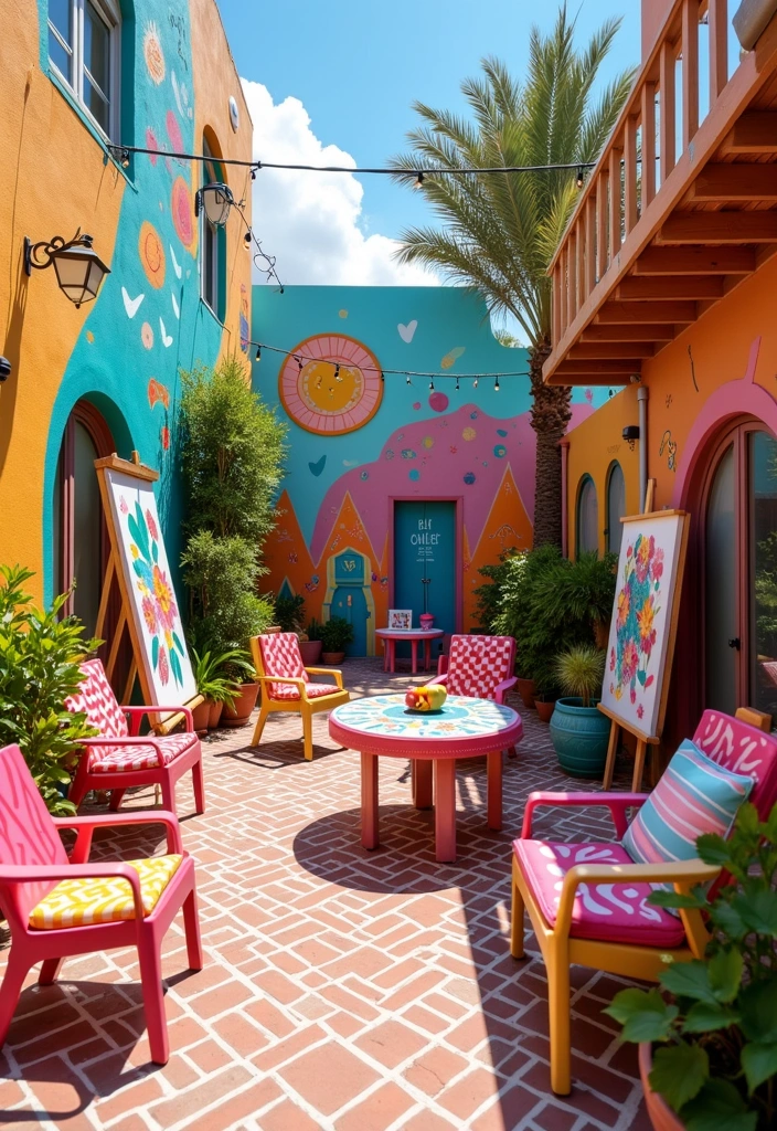 26+ Outdoor Patio Ideas to Transform Your Space - 13. Artistic Outdoor Space