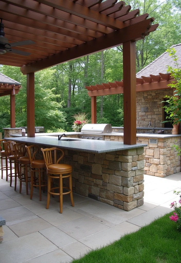 26+ Outdoor Patio Ideas to Transform Your Space - 14. Functional Outdoor Kitchen
