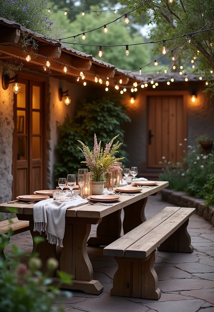 26+ Outdoor Patio Ideas to Transform Your Space - 6. Rustic Charm with Wood Elements