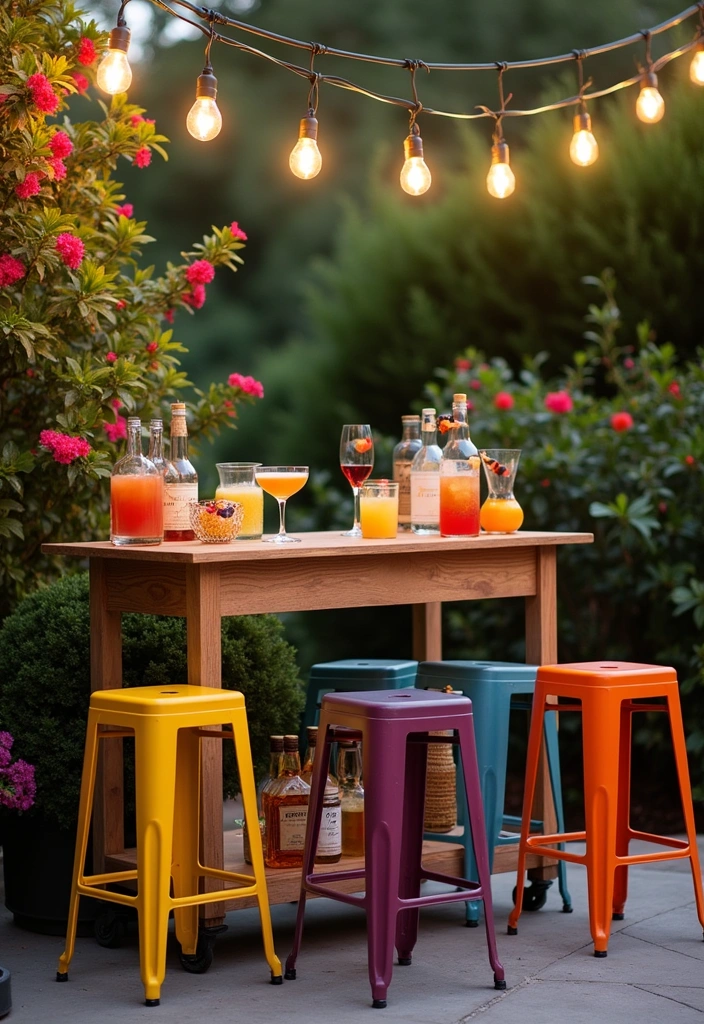 26+ Stunning Outdoor Patio Decor Ideas - 8. Charming Outdoor Bar