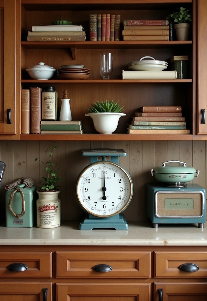 26+ Warm Rustic Kitchen Ideas - 3. Vintage-Inspired Decor