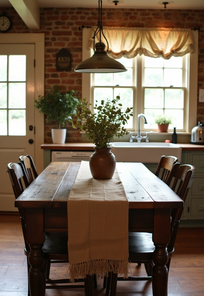 26+ Warm Rustic Kitchen Ideas - 7. Textured Fabrics